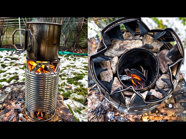 ✅How To Make a Travel Stove. Free Energy for Heating and Survival. A great idea