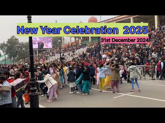 31st December at Attari Wagah border #bsf #newyear2025 #newyear #celebration #waghaborder #enjoyment