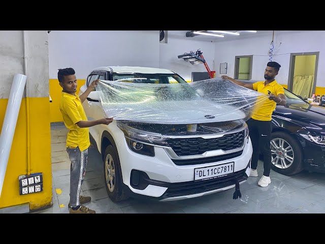 My Kia Seltos Getting Paint Protection Film | 2020 Kia Seltos | Kia Seltos HTE | Musafir's Seltos