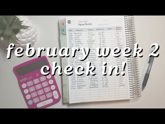 EXPENSE CHECK IN | FEBRUARY WEEK 2 | BUDGET BY PAYCHECK WORKBOOK