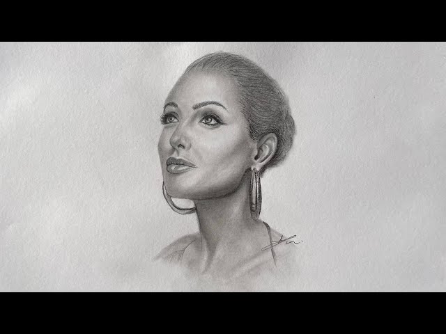 Angelina Jolie | Realistic pencil drawing tutorial