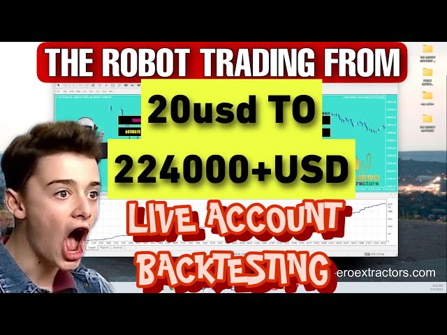 THE ROBOT TRADING FROM 20USD TO 200,000USD LIVE ACCOUNT BACKTESTING