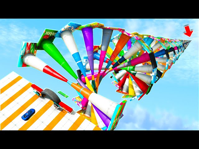 CRAZY GTA 5 DNA MEGA RAMP 🧬😱 | No Copyright Gameplay 4K 60fps