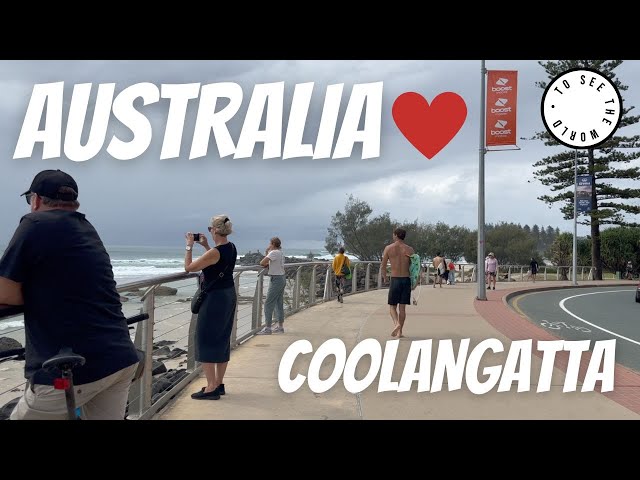 4k - Coolangatta Beach In Gold Coast, Australia