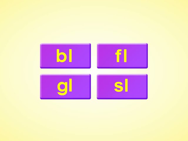 bl, fl, gl, sl l Double-Letter Consonants l Word Chant l Phonics Monster