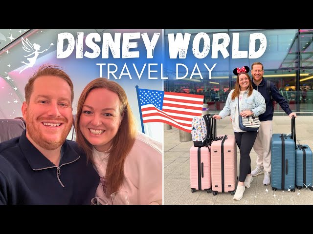 WALT DISNEY WORLD! ✈️ DAY 1 • Travel Day Vlog, Virgin Premium Economy & Caribbean Beach Resort 🏨✨