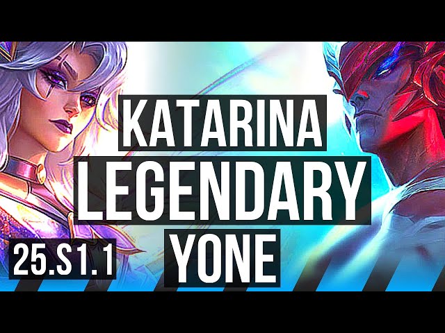 KATARINA vs YONE (MID) | Quadra, 53k DMG, Legendary | KR Master | 25.S1.1