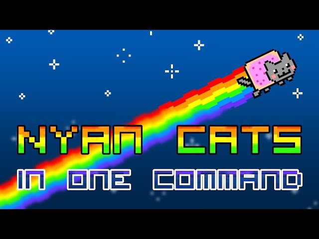 Minecraft - Nyan Cats with only one Command Block