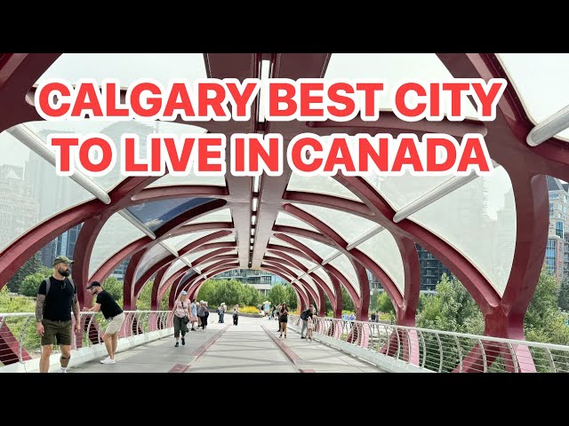 4K - Exploring Peace Bridge, Princess Island Park in Calgary, Alberta, Canada