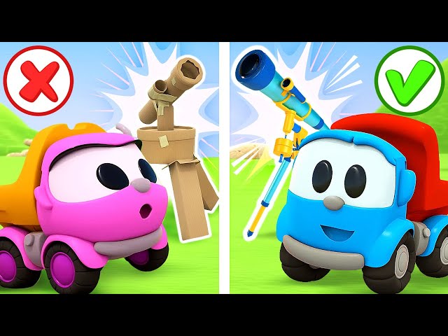 Lea the Truck & the telescope. Car cartoons for kids & videos for kids with cars & trucks for kids.