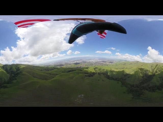 Paragliding 360 - Free Flight Lab - Mission Peak California Cloud Hop