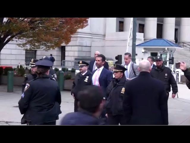 Donald Trump Jr. arrives at court to testify at father's civil fraud trial