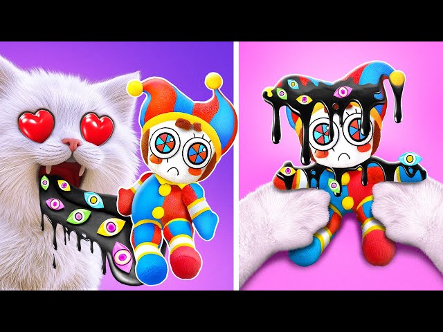 Cat Fell in Love With Pomni 🥰🐱 *Play Digital Circus Game Book with Kitten*