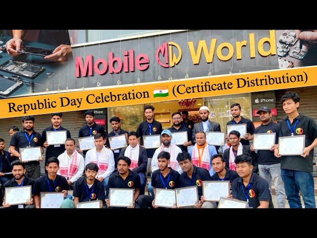 Mobile World Repairing institute Guwahati/Mobile Repair institute Assam/Certificate Distribution✅