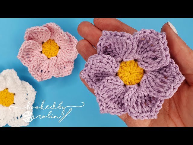 The Olivia Flower | How to Crochet a Simple Flower (Easy Tutorial) 🌺