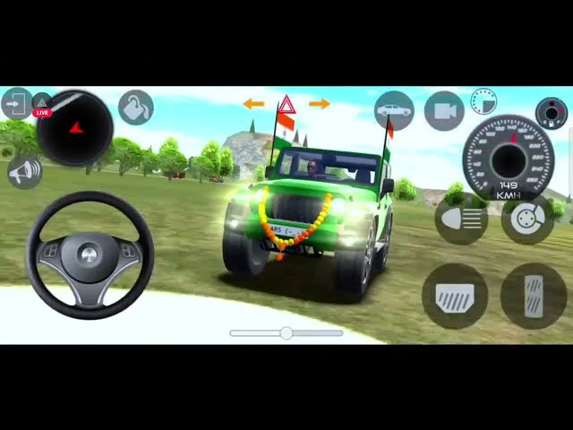 Dollar (Song) Modified 😈 Mahindra yellow Thar || Indian Car Simulator 3D || Car Game 3D