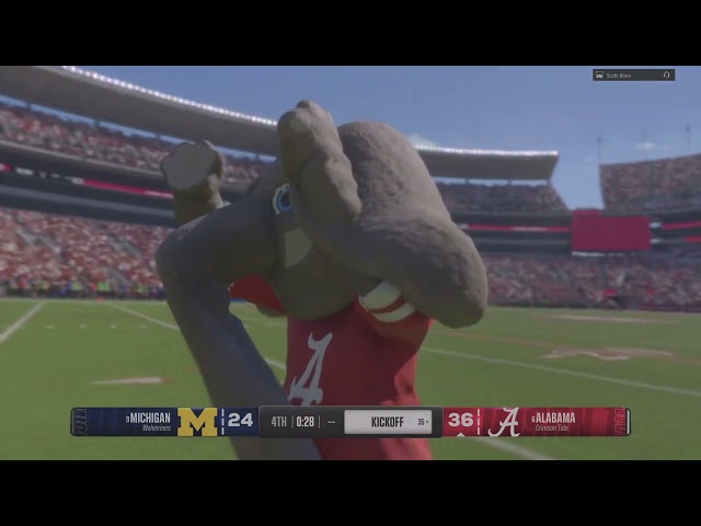 Alabama vs Michigan NCAA25 WILD Win!!!