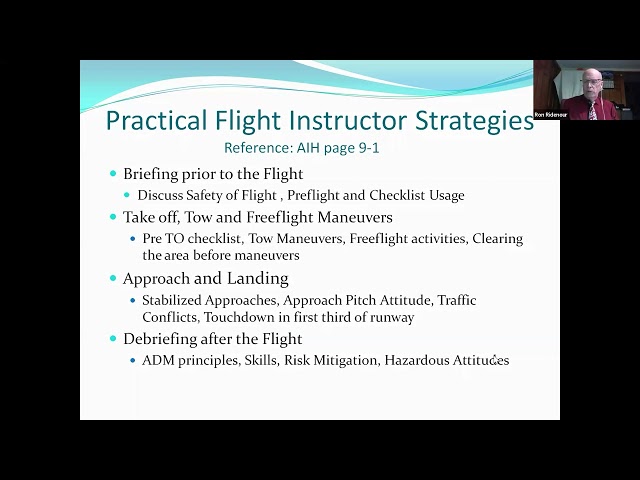 SSA CFI-G Ground School - Techniques of Flight Instruction