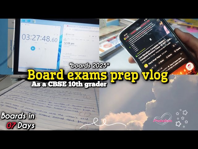 my life as a CBSE 10th grader ✨ || boards in a few days ☠️ | study vlog aesthetic, productive, new