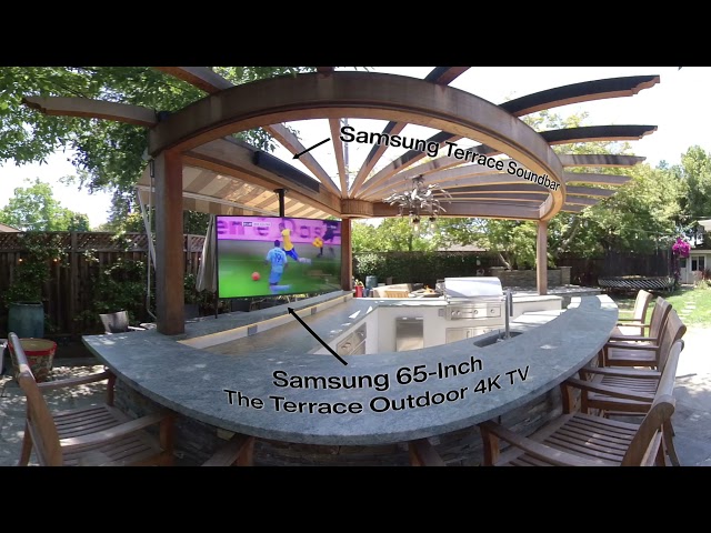 Outdoor Backyard Bar with 4K TV System | VR/360° Experience