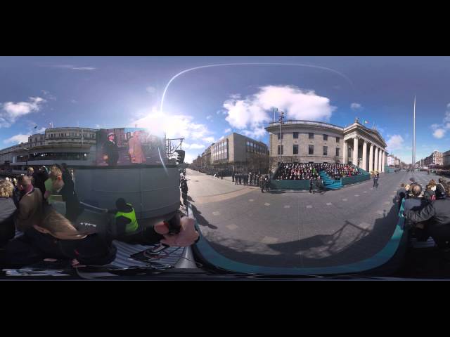 Minister Simon Coveney arriving at the GPO for 1916 Ceremony