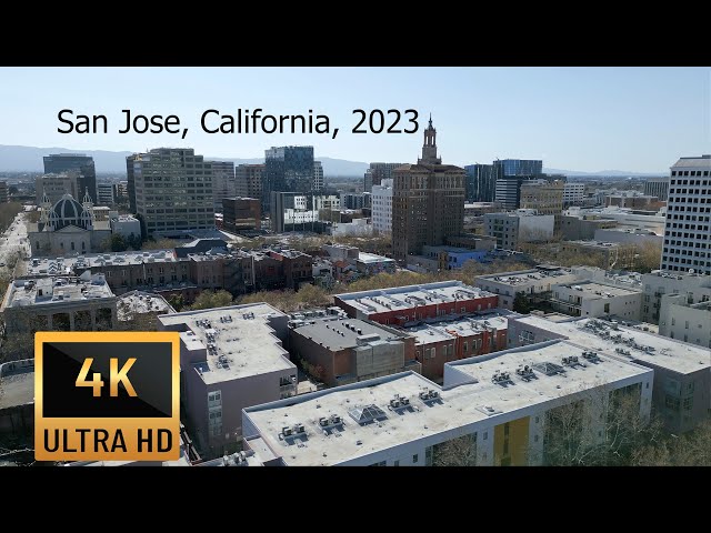 San Jose, California 2023, 4K Aerial Drone Stock Footage