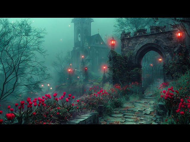 The Forgotten Sanctuary: A Path of Red Petals Leading into the Misty Unknown