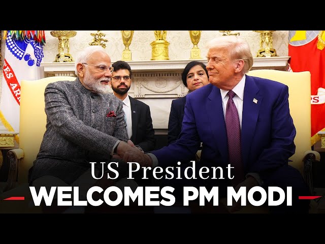 US President Trump warmly receives PM Modi at White House