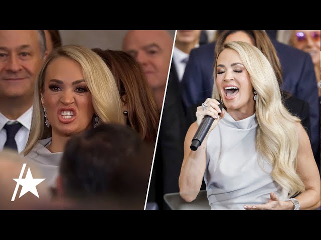 Carrie Underwood SINGS A Cappella At Donald Trump Inauguration After Music FAILS