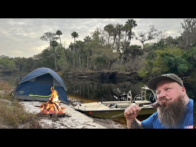 Camping Alone on a Gator Infested Creek by Boat | Hunt, Cook, Camp