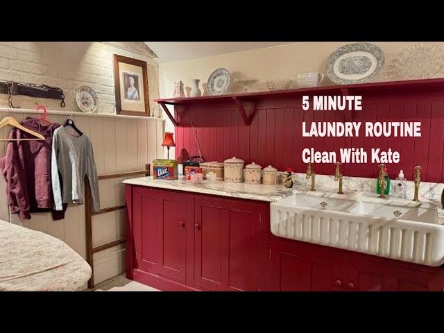 Do Laundry With Me 5 Minutes Clean With Kate #laundryroutine #laundrymotivation #laundrytips