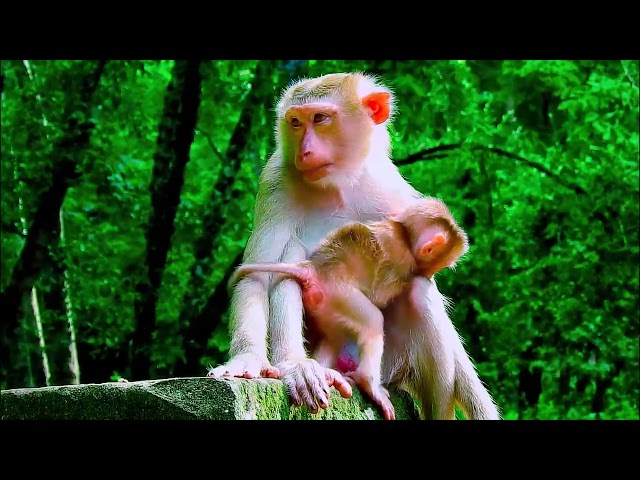 monkey funny video, bibi is very hospitable, cute baby monkey, monkey funny video