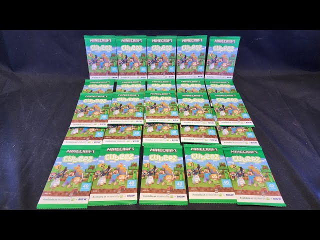 Unboxing: 25 Woolworths + Big W Australia Minecraft Cubeez Blind Bag Mystery Character packs