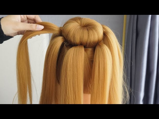 New Latest Hairstyle For Party - Easy Bun Hairstyle For Wedding