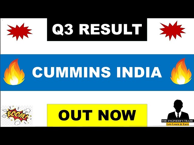 Cummins Q3 Results 2025 | Cummins Results Today | Cummins india share latest news | Cummins Dividend