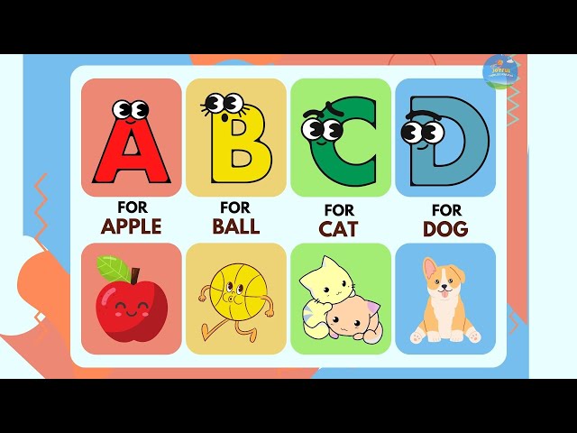 📚 ABCD for Kids | A to Z Learning with Fun | A for Apple, B for Ball 🎵