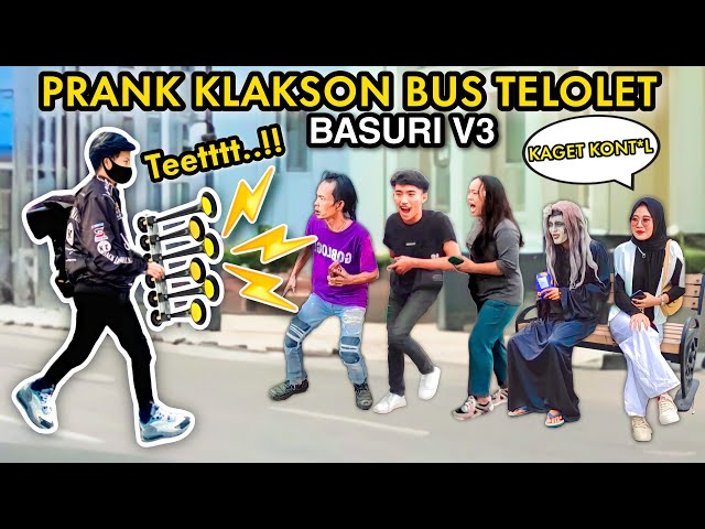 ADE LONDOK BALAS DENDAM!! PRANK KLAKSON BUS TELOLET.. RAMAH BANGET NGOMONGNYA!!