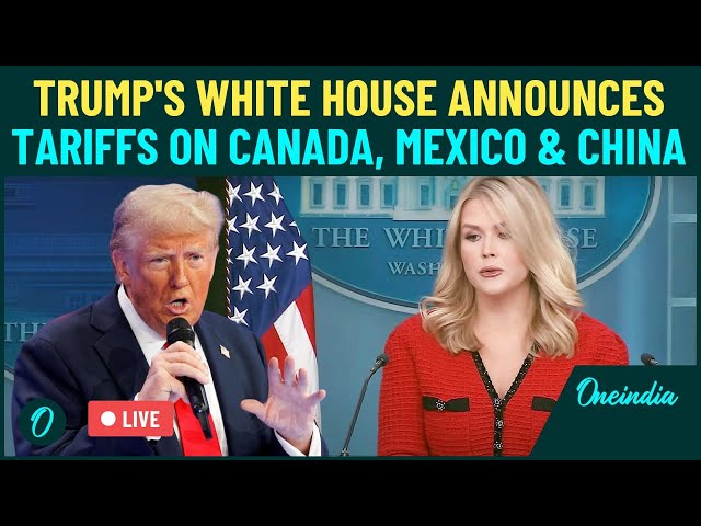 Trump's White House LIVE: Tariffs on Canada, Mexico & China Announced By Trump Admin