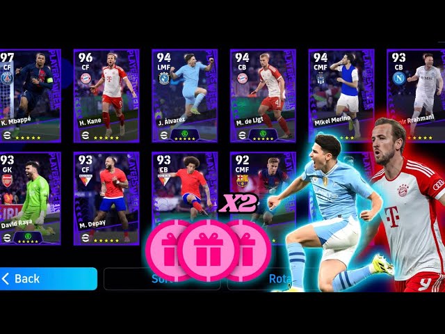 The New European Championship POTW Pack opening X2 in Efootball Mobile