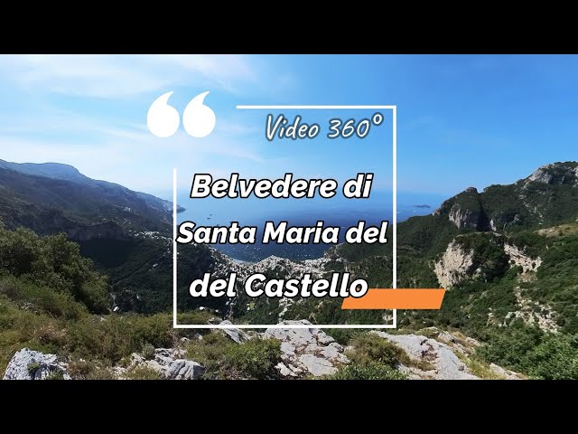 Positano Italy visto da Santa Maria del Castello (Vico Equense) - video 360 gradi - in 4k