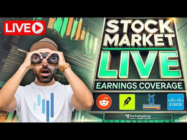 Stock Market Live Reddit Earnings, HOOD, CSCO & More, PPI Data Prep & How To Make Money Trading NOW!