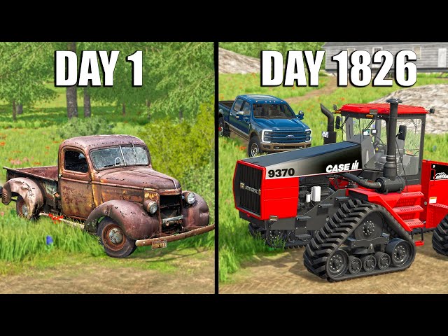 I SPENT 5 YEARS BUILDING A FARM WITH $0 AND A TRUCK - (SURVIVAL FARMING)