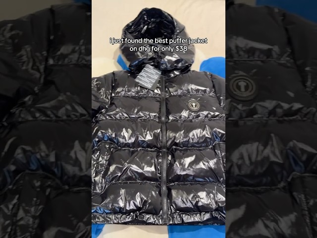 Dhg8 Trapstar Jacket 🥰🖤!! 🔗’s in bio #dhgate #unboxing #jacket #shorts