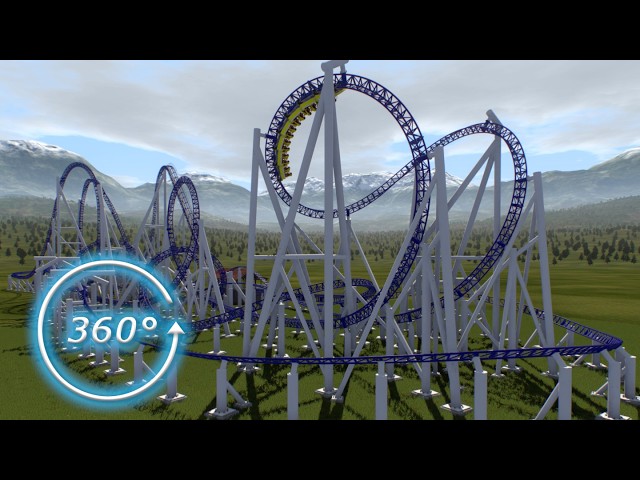 360 VR | Intamin's 12 Inversion Roller Coaster POV | No Limits 2 | 60fps | 2D