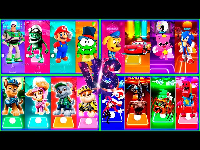 Tiles Hop EDM Rush:Talking Tom vs Sonic Prime vs Marvel’s Spidey vs PAW Patrol vs Skibi Toilet