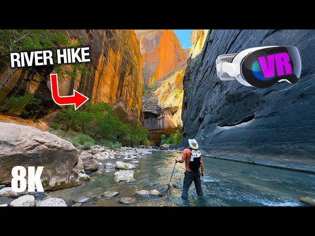 Zion Narrows Hike: VR Travel Utah - 8K 3D 180 (FULL)