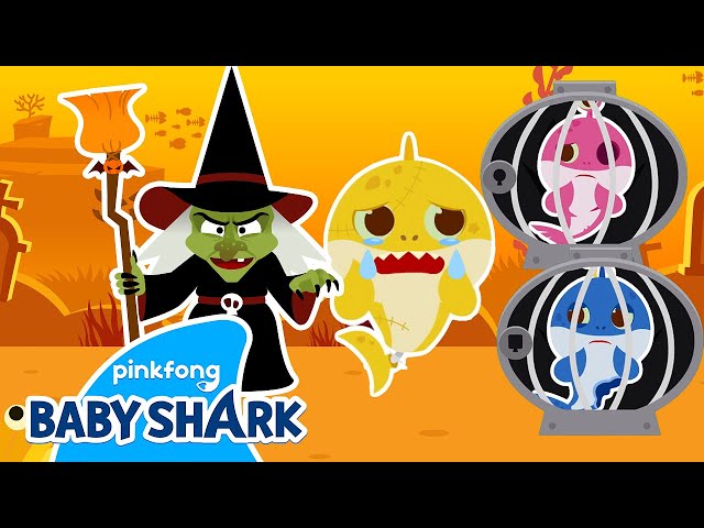 Baby Shark is Scared by the Wicked Witch | +Compilation | Halloween Play Story | Baby Shark Official