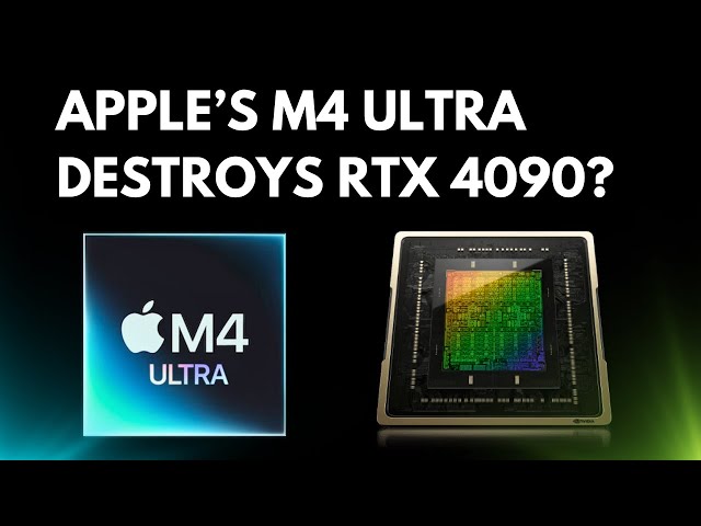 Apple M4 Ultra Beats Nvidia RTX 4090 Shocking Benchmark Showdown! Watch out!