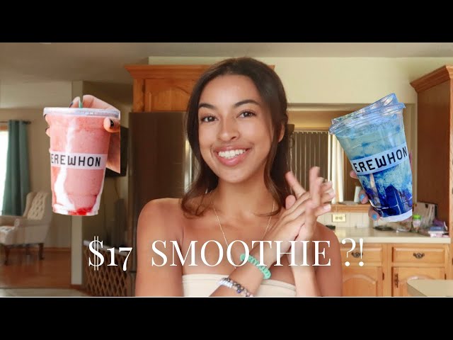 RECREATING THE $17 HAILEY BIEBER EREWHON SMOOTHIE AT HOME | easy + simple recipe so yummy