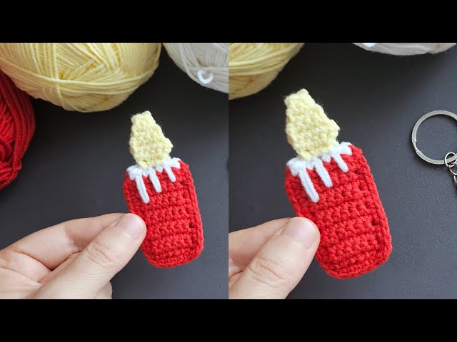 Crochet candle making / easy amigurumi keychain tutorial